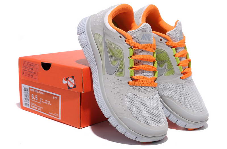 Nike Free run Womens Shoes 5.0 breathable Gray Orange (5)